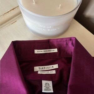 Van Heusen Royal Herringbone Shirt - Rich Purple
